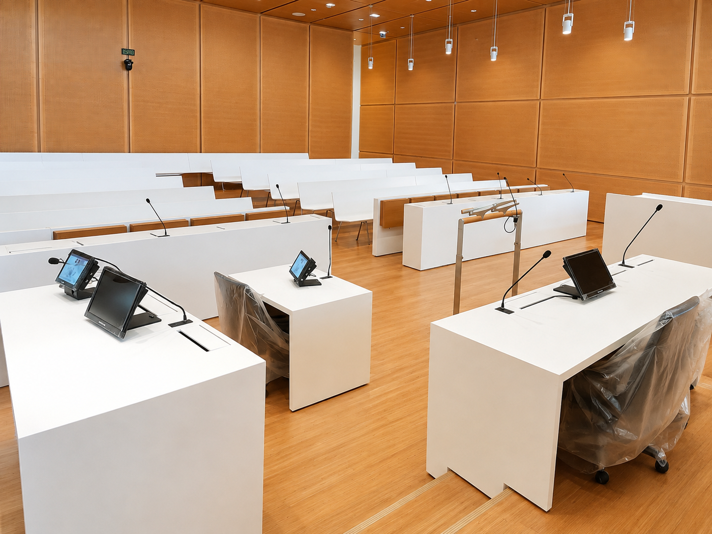 Espace d'accueil du tribunal de Paris, revêtement de sol Inter'Sol
